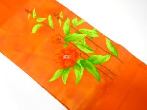 花模様織り出し　名古屋帯